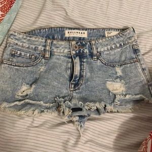 Bullhead low rise denim shorts